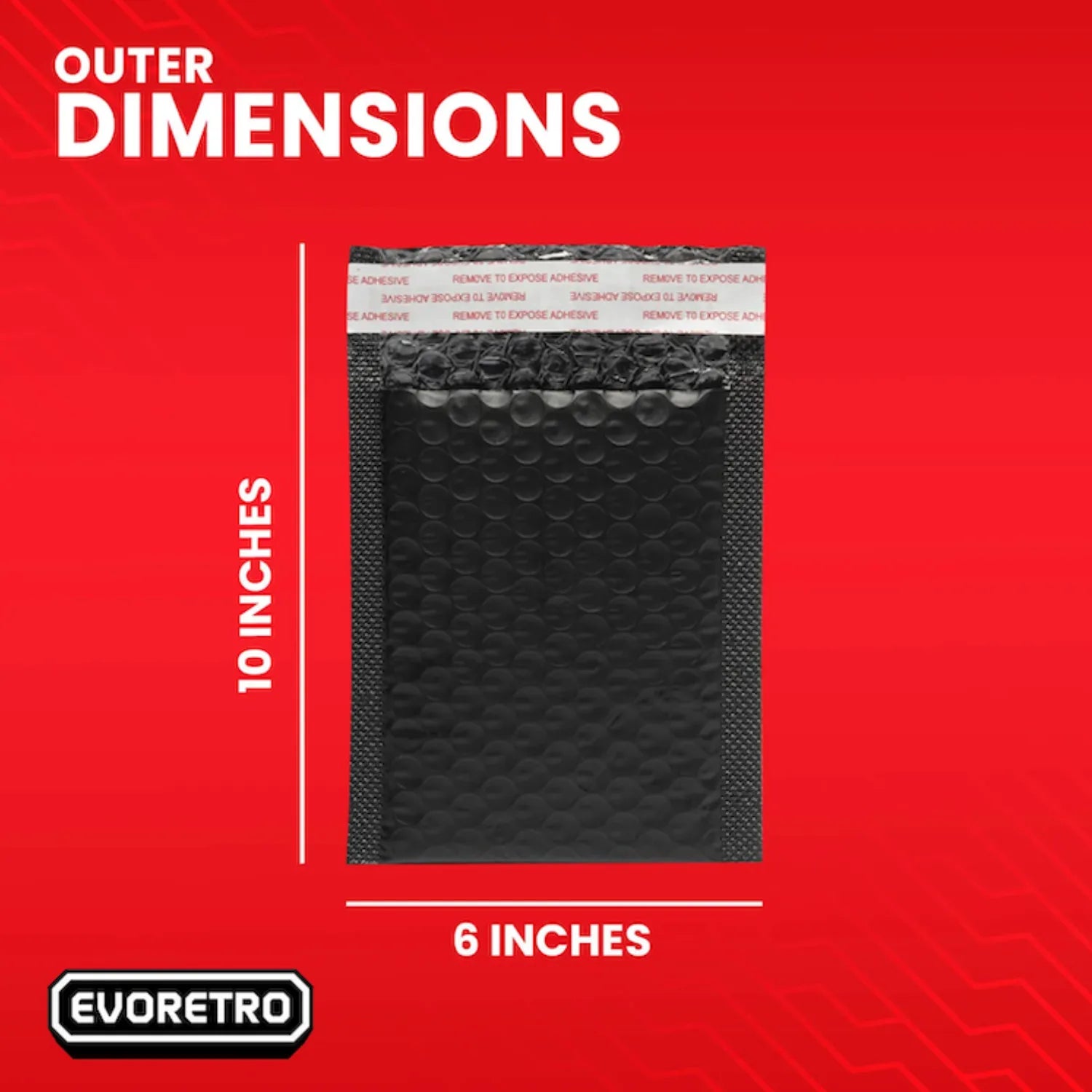 Evoretro - Enveloppes à bulles pour cartes (lot de 50)
