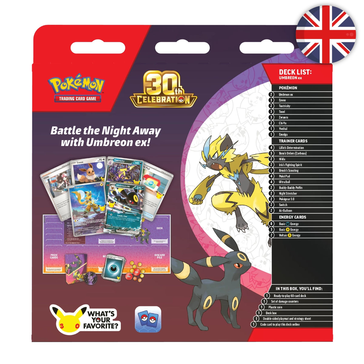 🟣[PRÉCO] Pokémon (EN) - Deck Combat Mentali-ex et Noctali-ex (set de 2) - ME05.5 30e Anniversaire