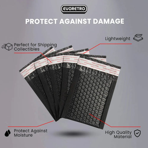 Evoretro - Enveloppes à bulles pour cartes (lot de 50)