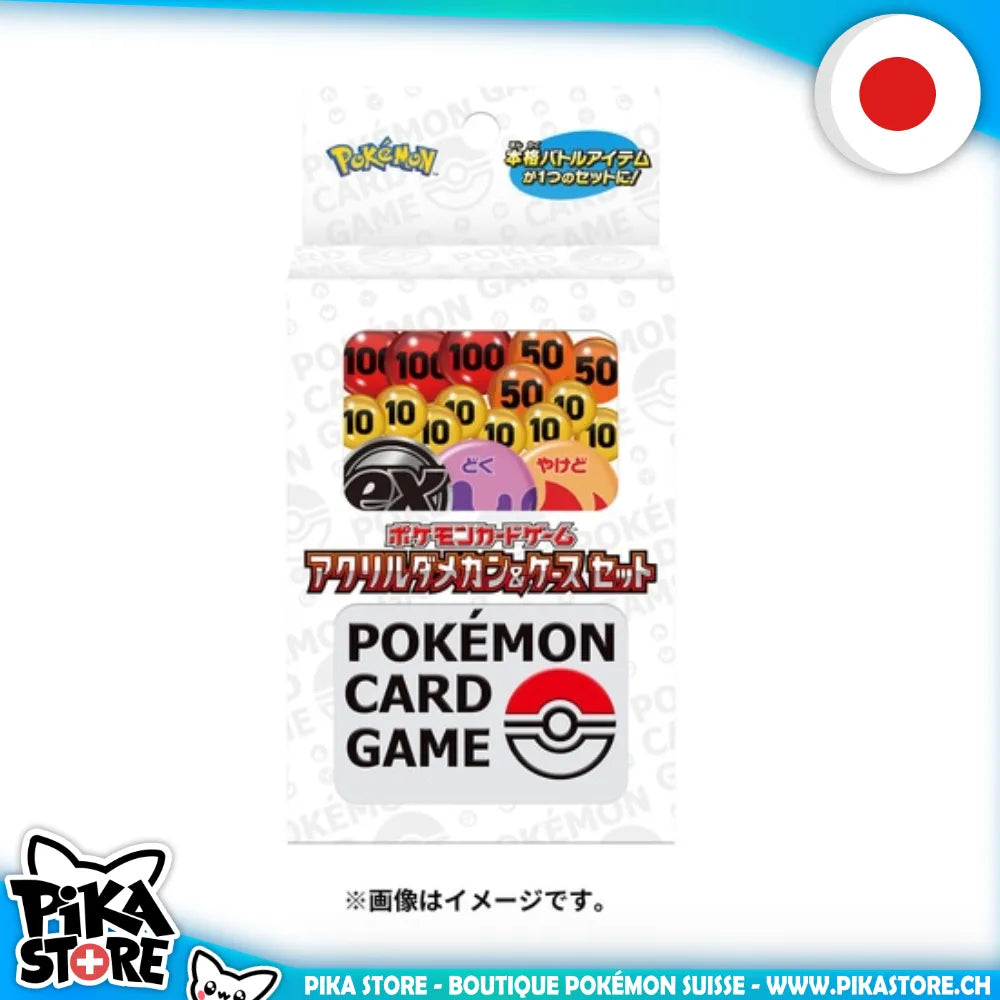 Pokémon (JPN) - Set de marqueurs de dégâts en acrylique