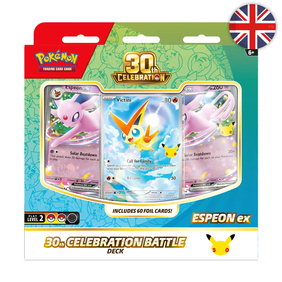 🟣[PRÉCO] Pokémon (EN) - Deck Combat Mentali-ex et Noctali-ex (set de 2) - ME05.5 30e Anniversaire