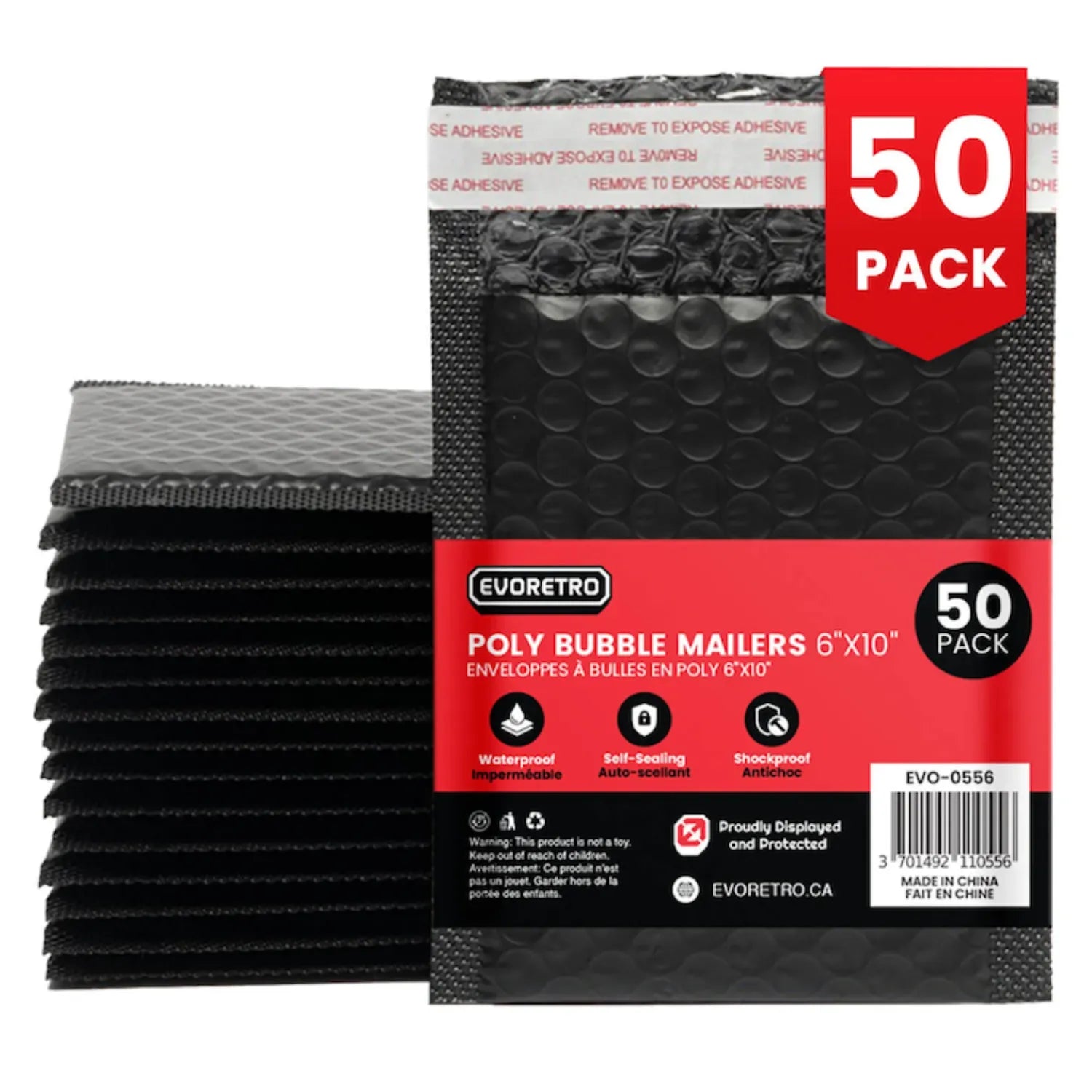 Evoretro - Enveloppes à bulles pour cartes (lot de 50)