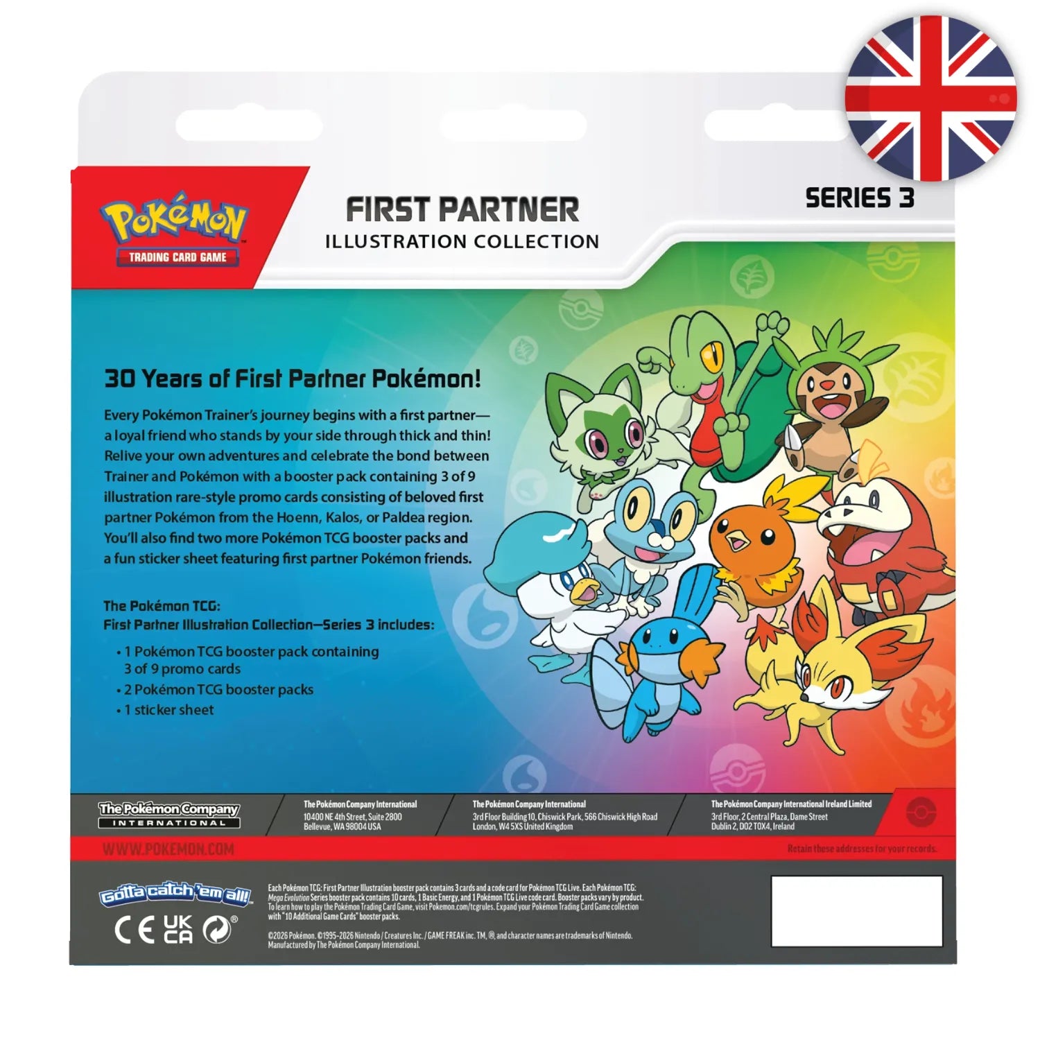 🟣[PRÉCO] Pokémon (EN) - Coffret Collection Illustration Premiers Partenaires – Série 3