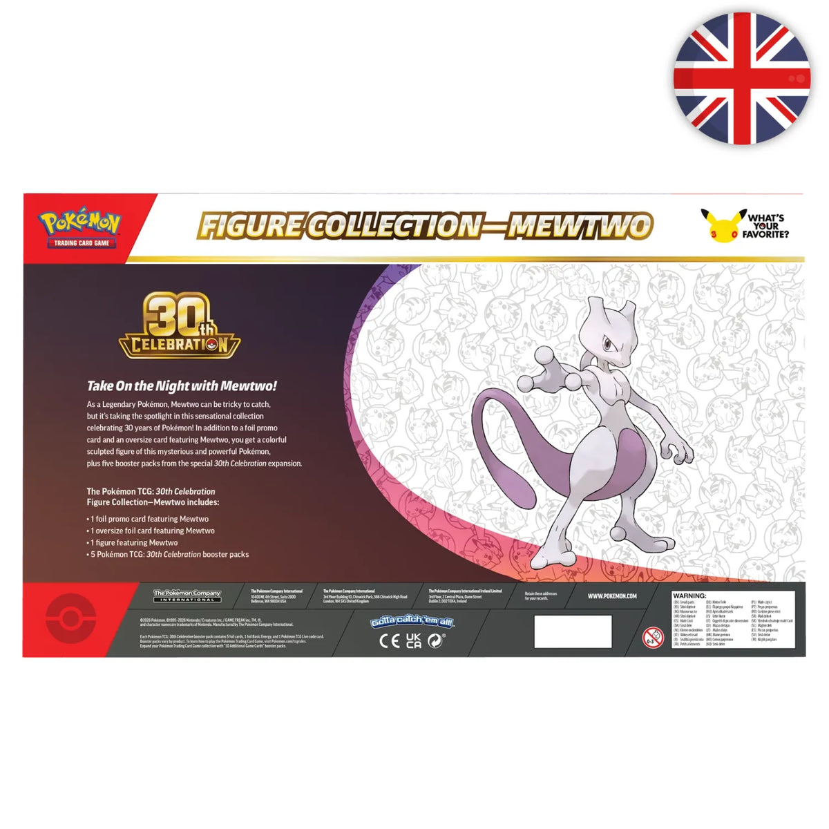 🟣[PRÉCO] Pokémon (EN) - Collection avec figurine Mew / Mewtwo - ME05.5 30e Anniversaire